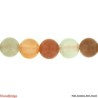 Sunstone Multi Colour - Round Strand 7" - 8mm    from The Rock Space