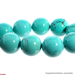 Turquoise Round Strand - 20mm Beads    from The Rock Space