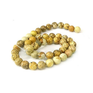 Picture Jasper - Round Strand 15" - 4mm    from Stonebridge Imports