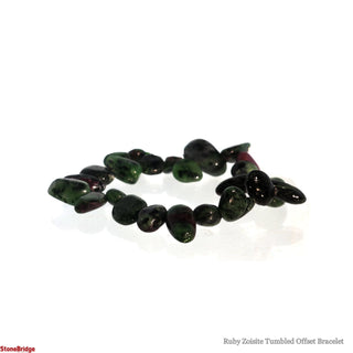 Ruby Zoisite Tumbled Offset Bracelet from The Rock Space