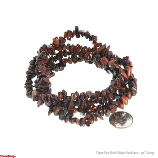 Tiger Eye Red Chip Strands - 5mm to 8mm    from The Rock Space