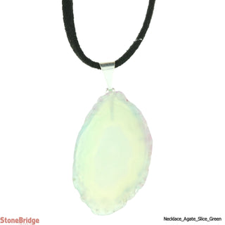 Green Agate Slice Necklace    from The Rock Space