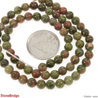 Unakite - Round Strand 15" - 4mm    from The Rock Space