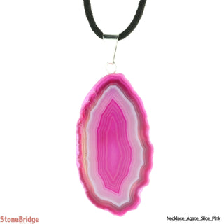 Pink Agate Slice Necklace    from The Rock Space