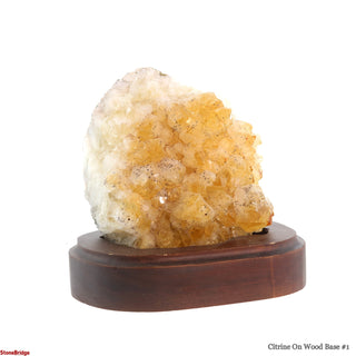 Citrine Cluster on Wood Base #1 - 7"    from The Rock Space