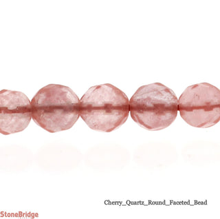 Cherry Quartz (Dyed) Faceted - Round Strand 15" - 6mm    from The Rock Space