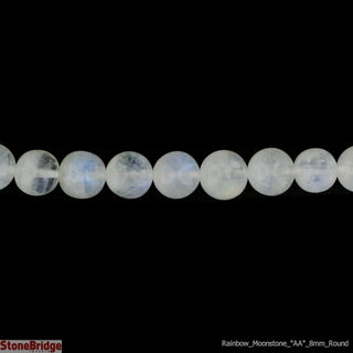 Rainbow Moonstone E - Round Strand 7" - 8mm    from The Rock Space