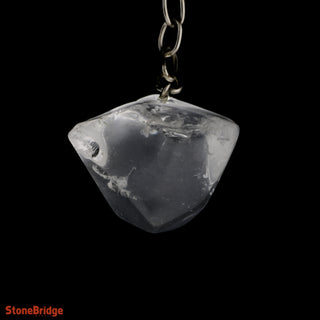 Keychain - Ice Cube Quartz Tumbled    from Stonebridge Imports