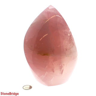 Rose Quartz Flame Sculpture U#2 - 6 1/2"    from The Rock Space