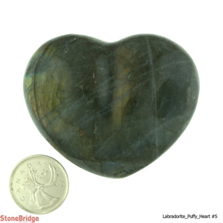 Labradorite High Flash Puffy Heart #5 - 2" to 3"    from The Rock Space