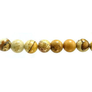Picture Jasper - Round Strand 15" - 4mm    from Stonebridge Imports