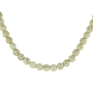 Howlite Cream - Round Strand 15" - 8mm    from Stonebridge Imports