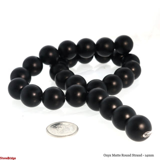 Onyx Matte -  Round Strand 15" - 14mm    from The Rock Space