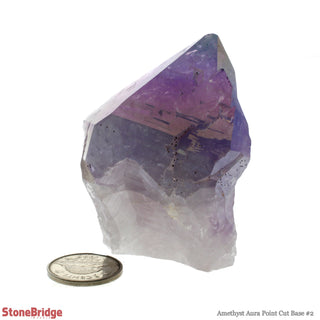 Amethyst Aura Cut Base, Polished Point Tower #2    from The Rock Space