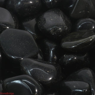 Obsidian Gold Sheen Tumbled Stones    from The Rock Space