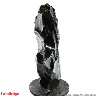 Obsidian Black Boulder Cut-Base U#79 - 25"    from The Rock Space