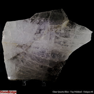 Clear Quartz Slice Top Polished U#8 - 9 1/2"    from Stonebridge Imports