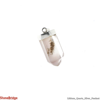 Lithium Quartz Polished - Silver Pendant    from The Rock Space