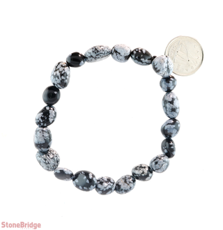 Snowflake Obsidian Tumbled Bracelets    from The Rock Space