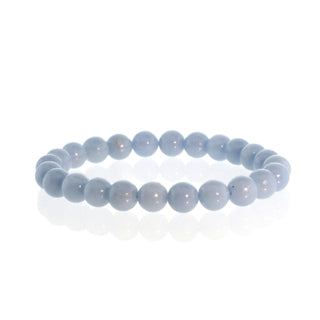 Angelite Round Bracelet - 8mm from Stonebridge Imports