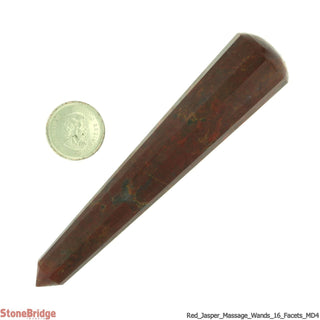 Red Jasper Pointed Massage Wand - Medium #2 - 3" to 4" from The Rock Space