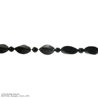 Shungite Swirl Strand With Round - 15"    from The Rock Space