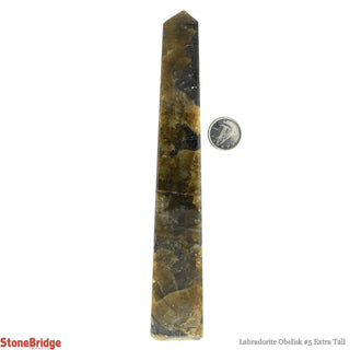 Labradorite Obelisk #5 Extra Tall - 150g to 249.9g    from The Rock Space