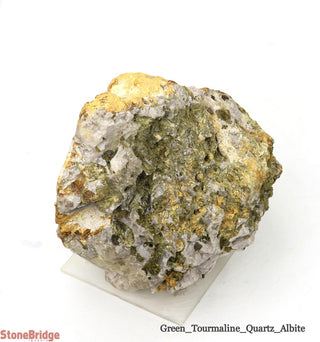 Green Tourmaline on Quartz Matrix U#13 from The Rock Space