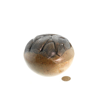Soapstone Trinket Box - Carved - U#1 - 4" from The Rock Space
