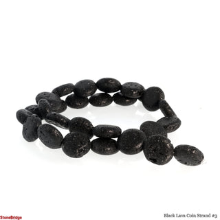 Black Lava Coin Strand #3    from The Rock Space