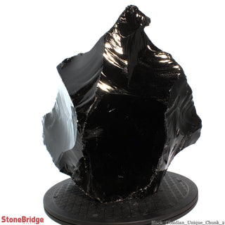 Obsidian Black Boulder Cut-Base U#2 - 14 1/4"    from The Rock Space