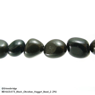 Black Obsidian - Nugget Strand 15" Long    from The Rock Space