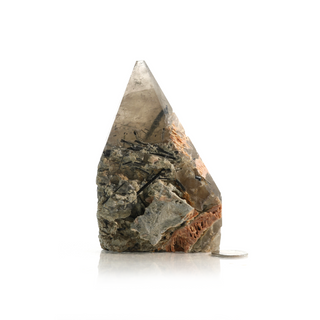 Tourmalinated Quartz Cut Base, Polished Point Tower #3    from The Rock Space