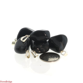 Obsidian Black Tumbled Pendants - 5 Pack    from The Rock Space