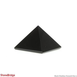 Black Obsidian Pyramid #2 - 1 1/2" to 1 3/4" Wide    from The Rock Space