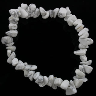 Howlite White Bead Bracelet