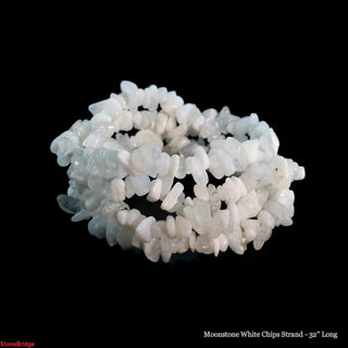 Moonstone White Chip Strands - 5mm to 8mm