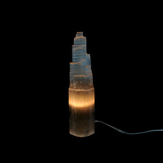 Selenite Tower Lamp - Extra Large 14” Tall