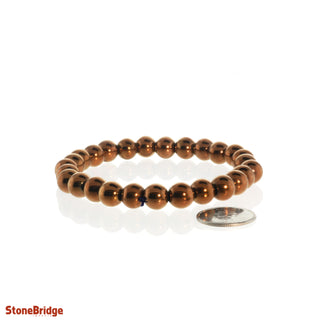 Hematite Round Copper Bracelet - 8mm    from The Rock Space