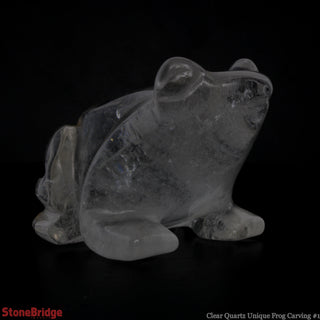 Clear Quartz Unique Frog Carving #1    from The Rock Space