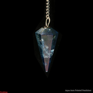 Aqua Aura Pendulum 6 Facets & Ring    from The Rock Space