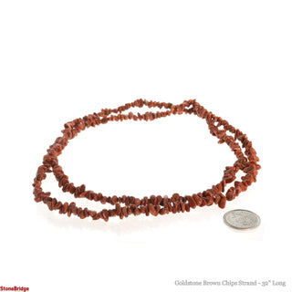 Goldstone Brown Chip Strands - 3mm to 5mm    from The Rock Space