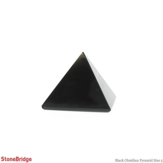 Black Obsidian Pyramid #5 - 2 1/4" to 2 1/2" Wide    from Stonebridge Imports