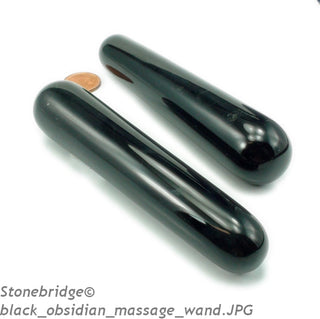 Obsidian Rounded Massage Wand - Small #2 - 2 1/2" to 3 1/2"    from The Rock Space