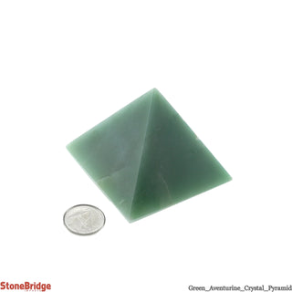 Green Aventurine Pyramid #4 - 2" to 2 1/4" Wide    from The Rock Space