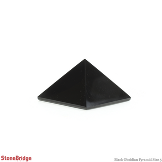 Black Obsidian Pyramid #5 - 2 1/4" to 2 1/2" Wide    from The Rock Space