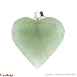 Green Aventurine Heart Silver Pendant    from The Rock Space