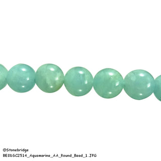 Aquamarine E Bead Strand