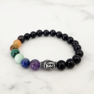 Black Onyx - Chakra Stones Bracelet - 8mm from The Rock Space