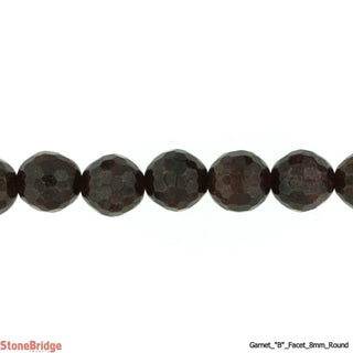 Garnet B Faceted - Round Strand 15" - 8mm    from The Rock Space